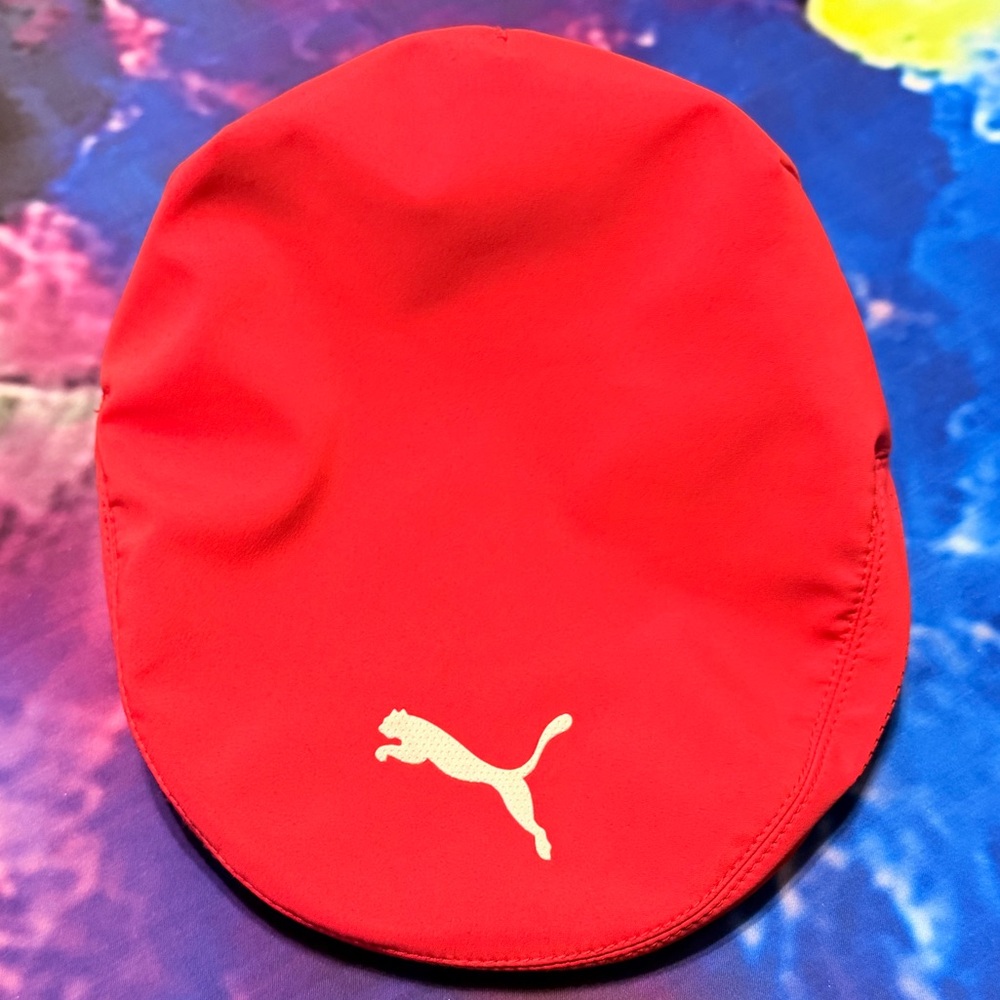 Puma Bold Red Golf Cap with Cobra on Back